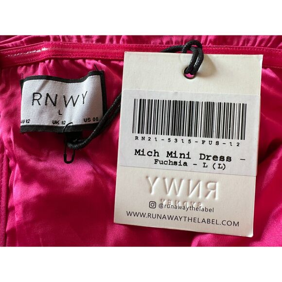 RNWY Mich Mini Dress Hot Pink Size 8 NWT - Picture 4 of 7